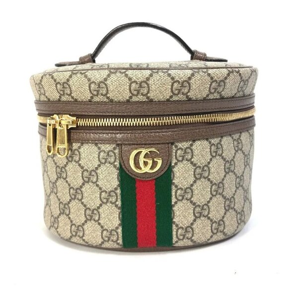 GUCCI Sherry line Ophidia GG Cosmetic case Hand Bag with mirror - Picture 1 of 16
